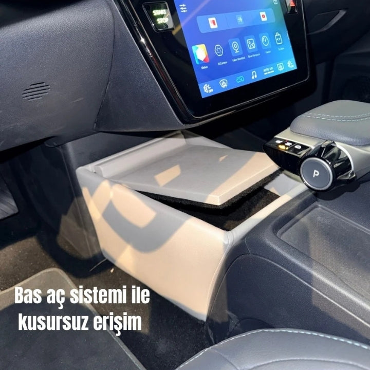 TOGG T10F Ara Konsol Beyaz (Bej)  – Carvion Premium Serisi